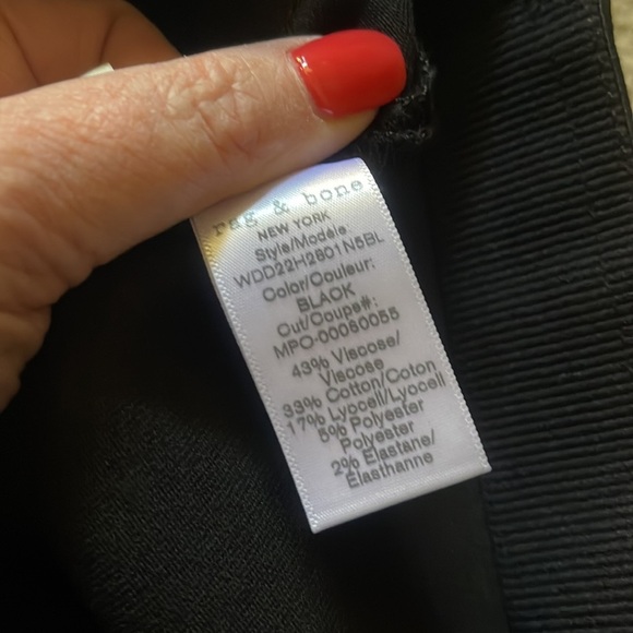 NWT Rag & Bone Nina High Rise Pull On Jeans w/ Slit in Black - Picture 7 of 9